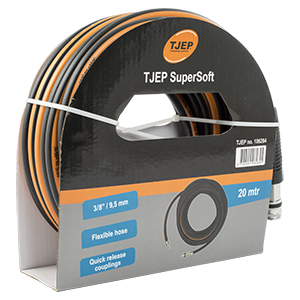 Tuyau TJEP SuperSoft, 3/8", 20 m av. embout & racc.rapide